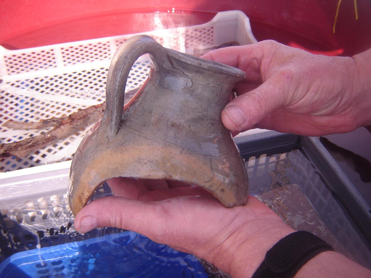 Some of the artefacts after recovery, cleaning and cataloguing